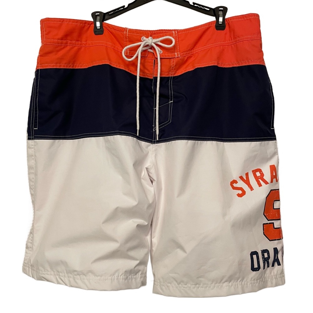 Syracuse University Swim Trunks Mens XXL 2XL Orange GIII Carl Banks Board Shorts
